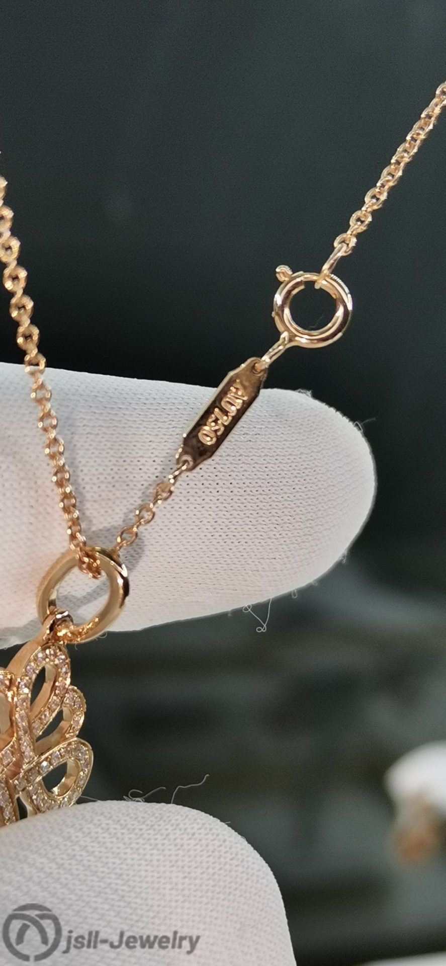 Jsll-Jewelry | 18k rose gold key necklace