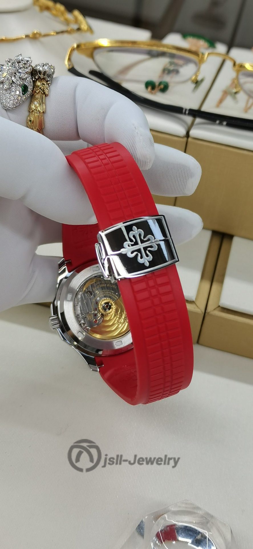 Jsll-Jewelry | Ferrari Red Storm Grenade Watch (gold plated)