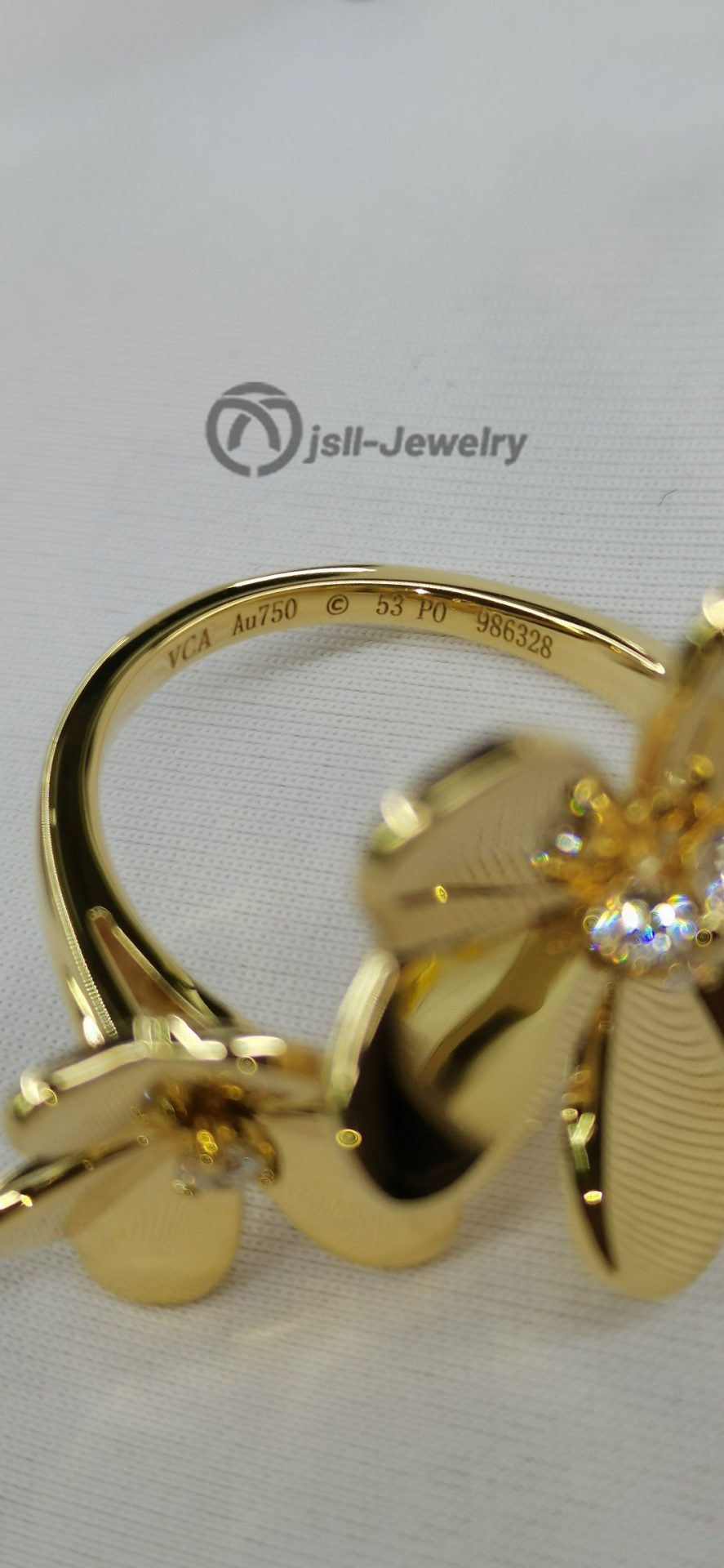 Jsll-Jewelry | 18-karat gold, double leaf, clover ring