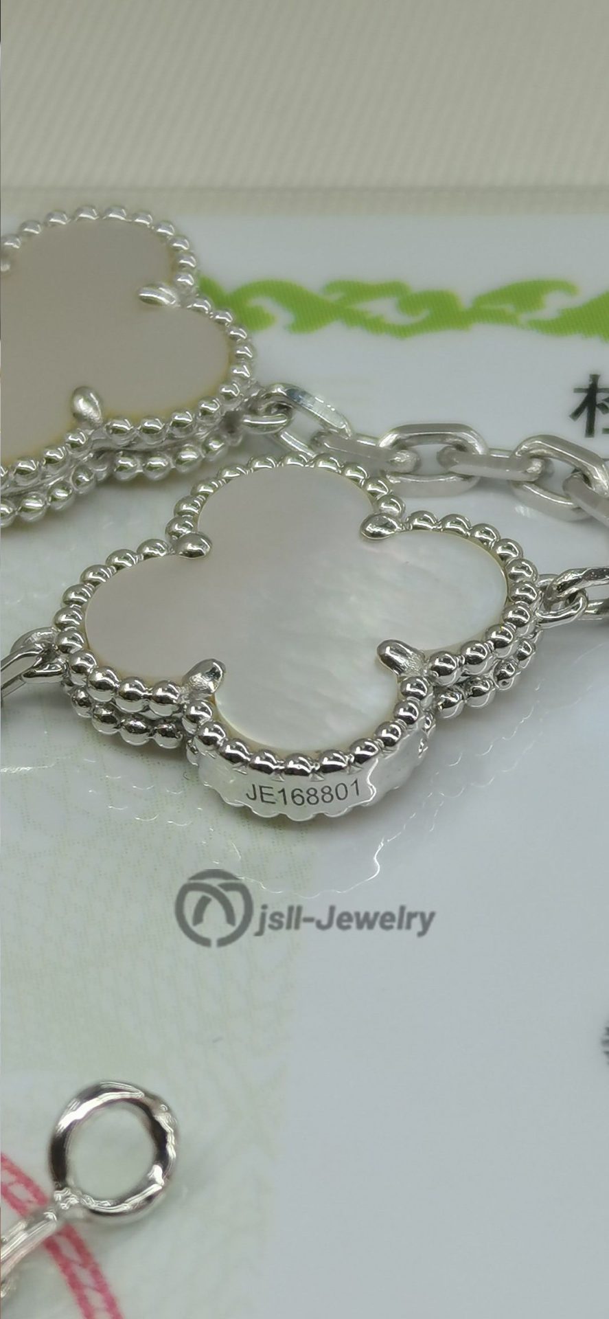 Jsll-Jewelry | 18K white gold multiflower bracelet