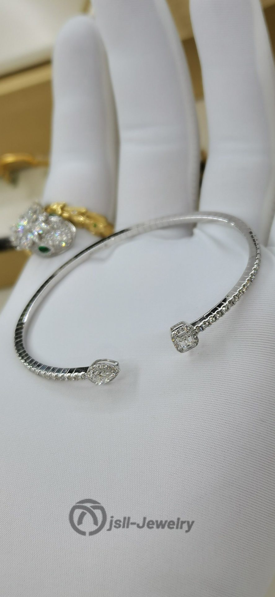 Jsll-Jewelry | 18K white gold with diamond bracelet