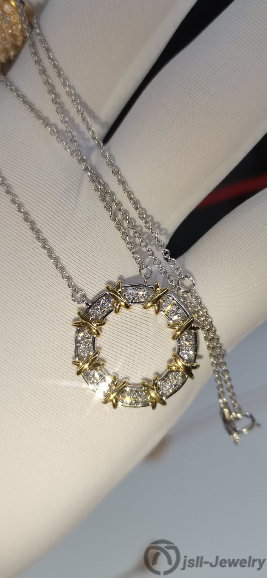 Jsll-Jewelry | 18K white gold necklace with diamonds