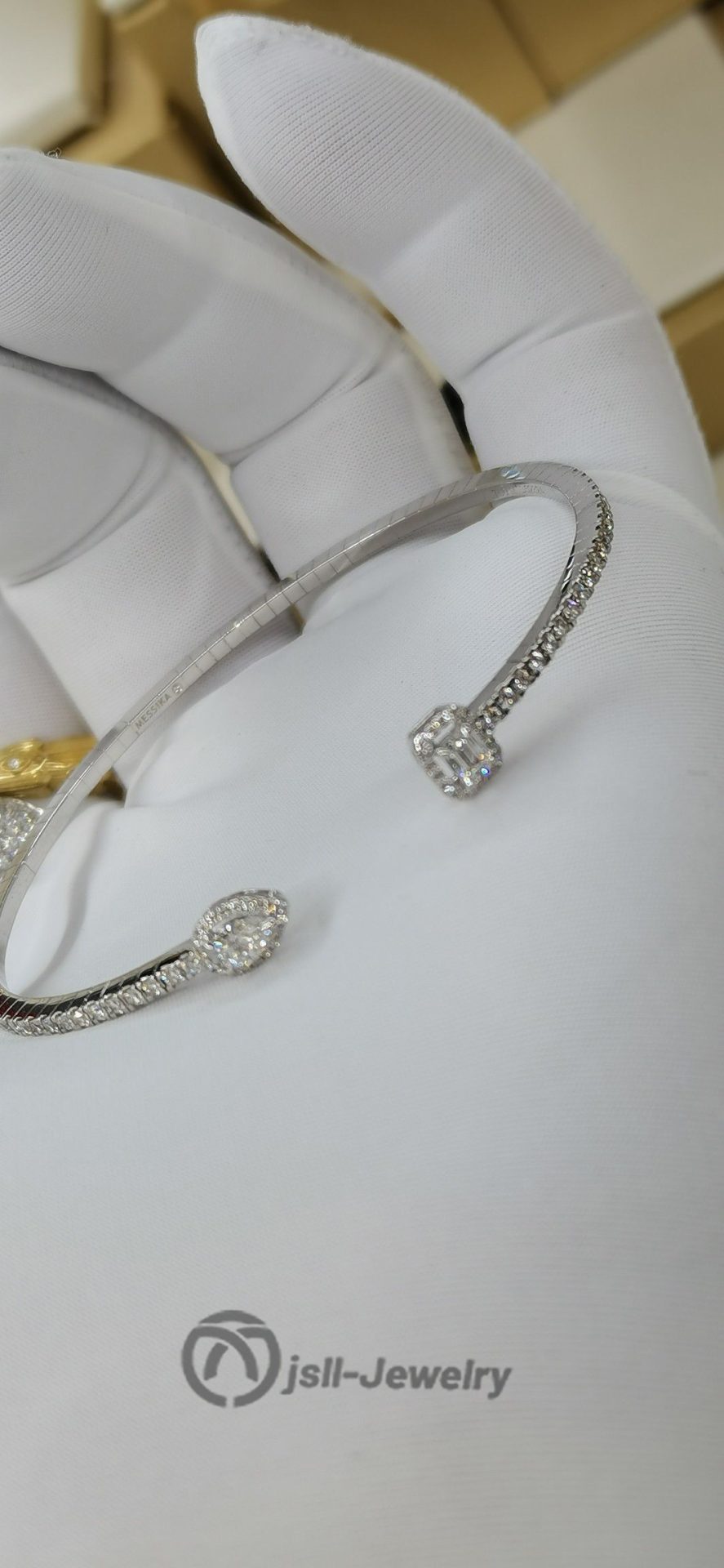 Jsll-Jewelry | 18K white gold with diamond bracelet