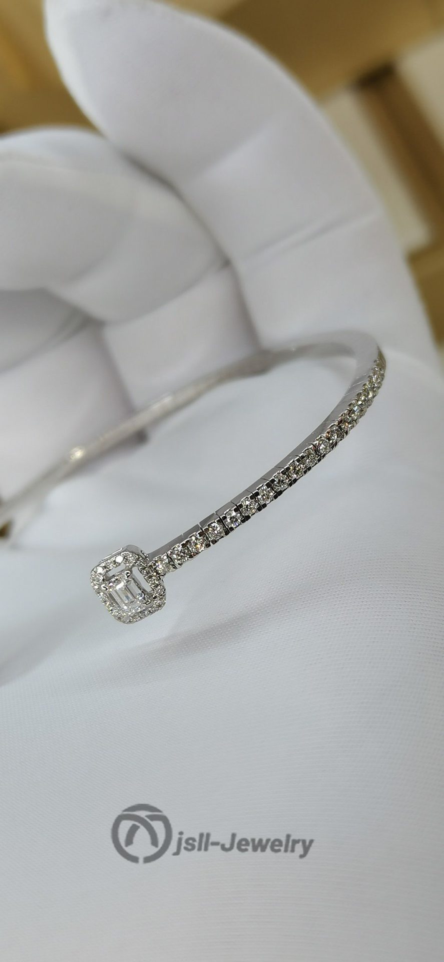 Jsll-Jewelry | 18K white gold with diamond bracelet