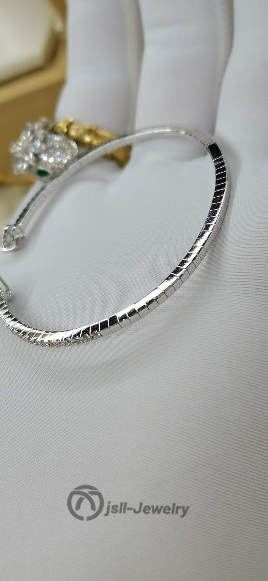 Jsll-Jewelry | 18K white gold with diamond bracelet