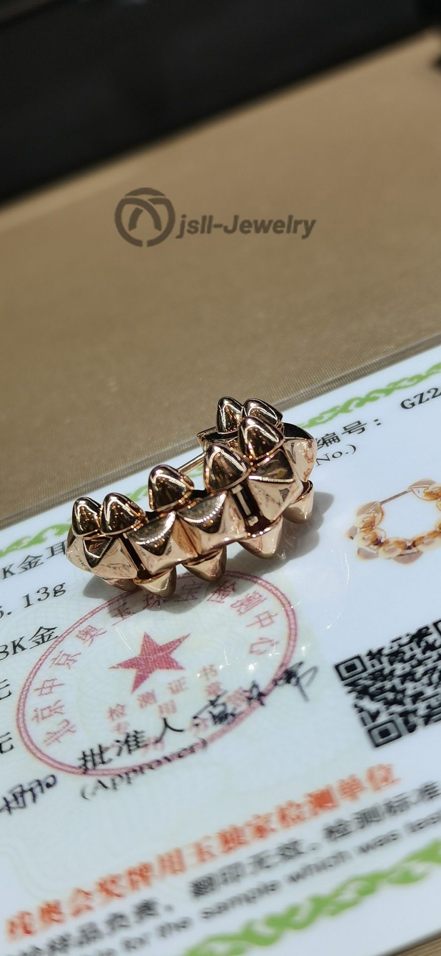 Jsll-Jewelry | 18-karat rose gold bullet earrings