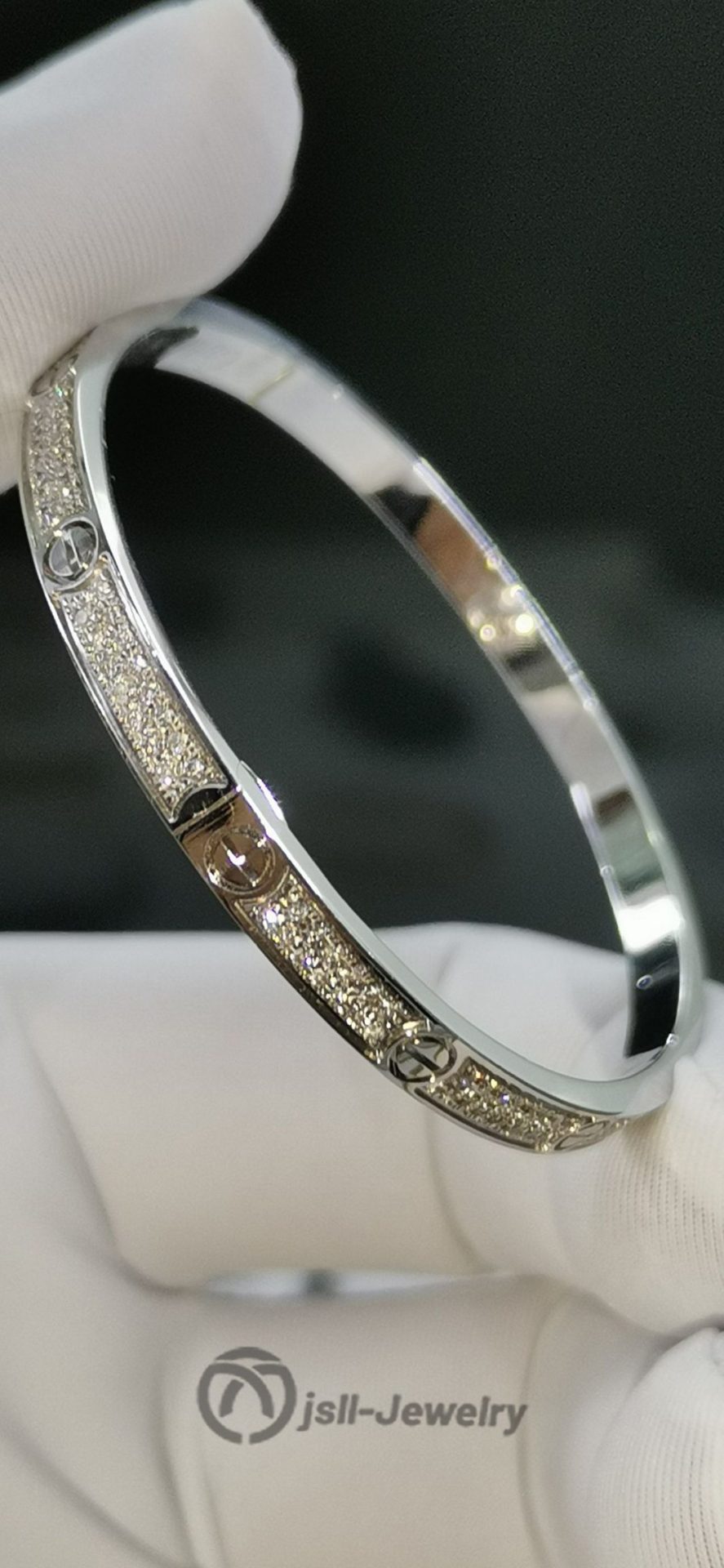 Jsll-Jewelry | Women's 18K white gold narrow edition bracele