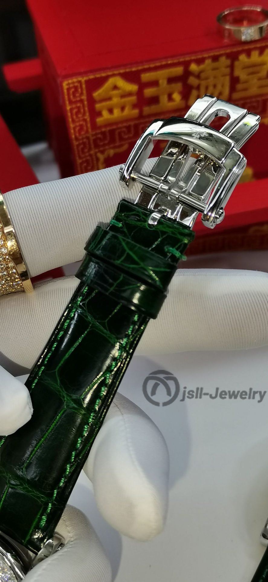 Jsll-Jewelry | Green Shirt True Tourbillon Platinum Watch (Gold plated)