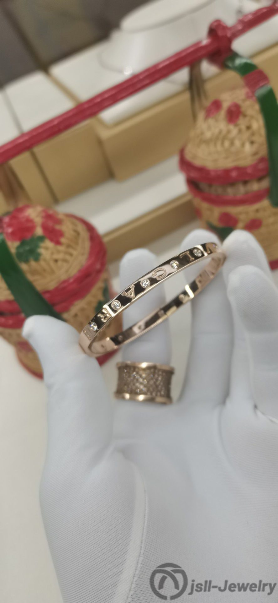 Jsll-Jewelry | 18K rose gold Classic 12 diamond bracelet