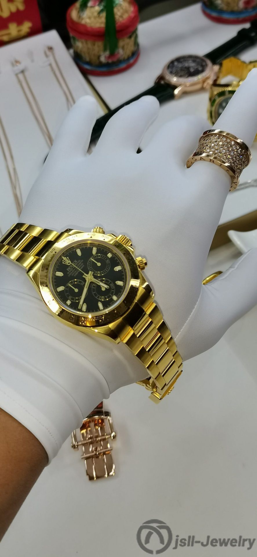 Jsll-Jewelry | Automatic Mechanical Black Face Ditona Gold Watch (Gold plated)