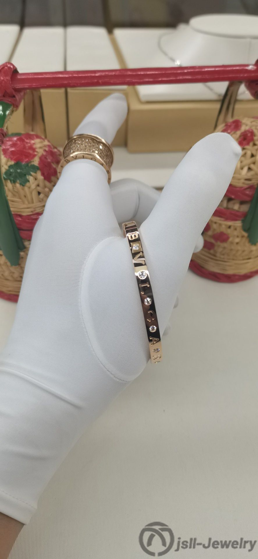 Jsll-Jewelry | 18K rose gold Classic 12 diamond bracelet