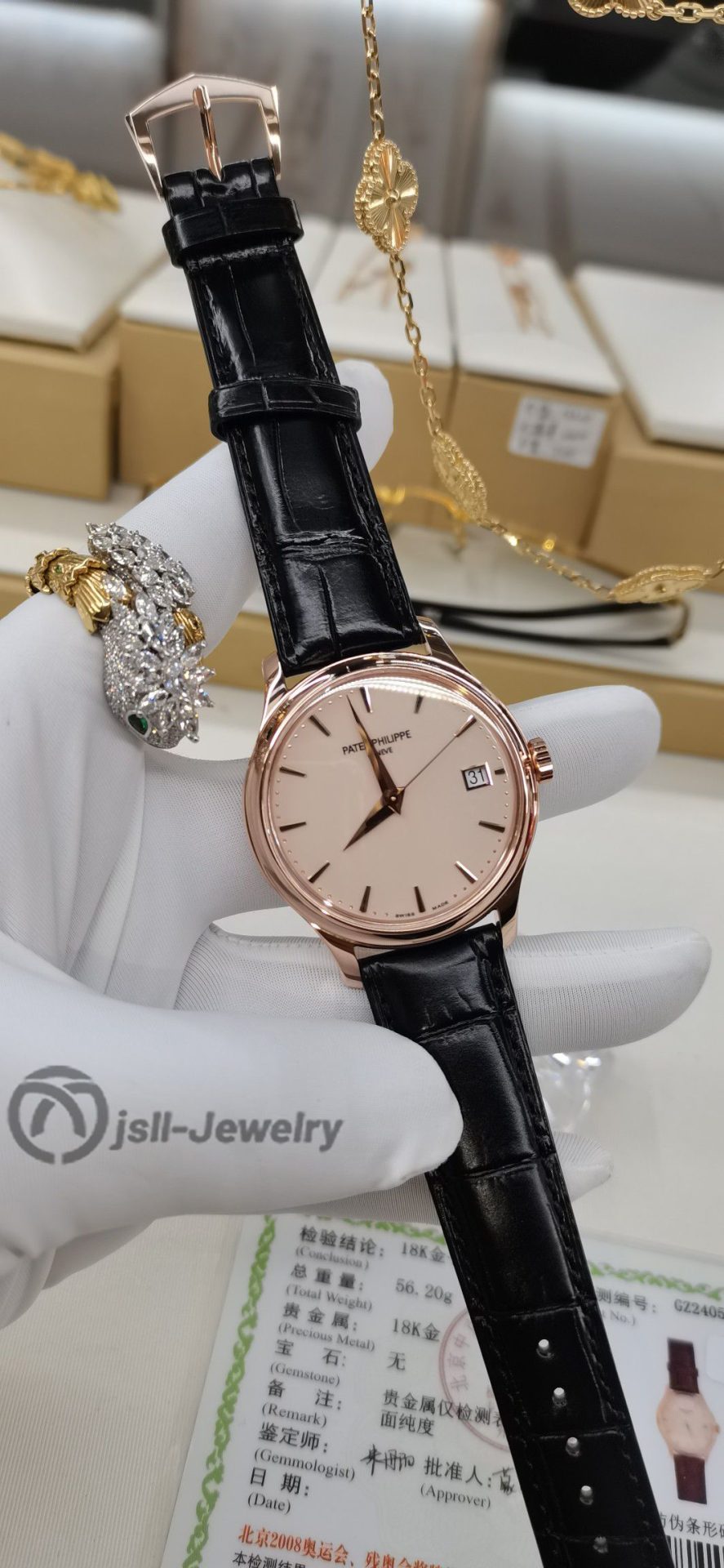 Jsll-Jewelry | 18K Rose Gold Classic Automatic Mechanical  Watch (Gold plated)