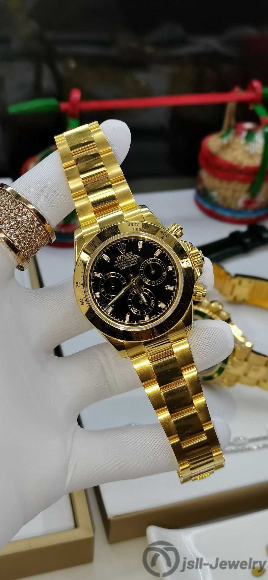 Jsll-Jewelry | Automatic Mechanical Black Face Ditona Gold Watch (Gold plated)