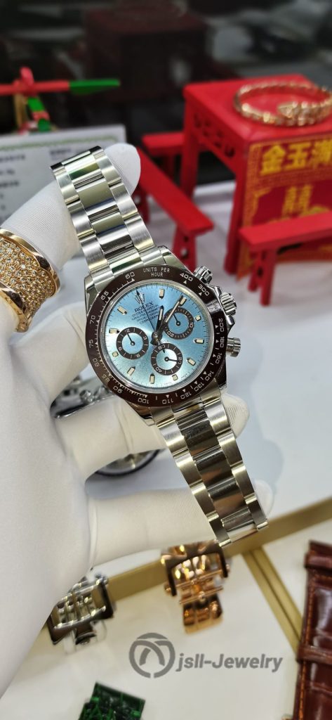 Jsll-Jewelry | Ditona Ice Blue Platinum Watch (Gold plated)