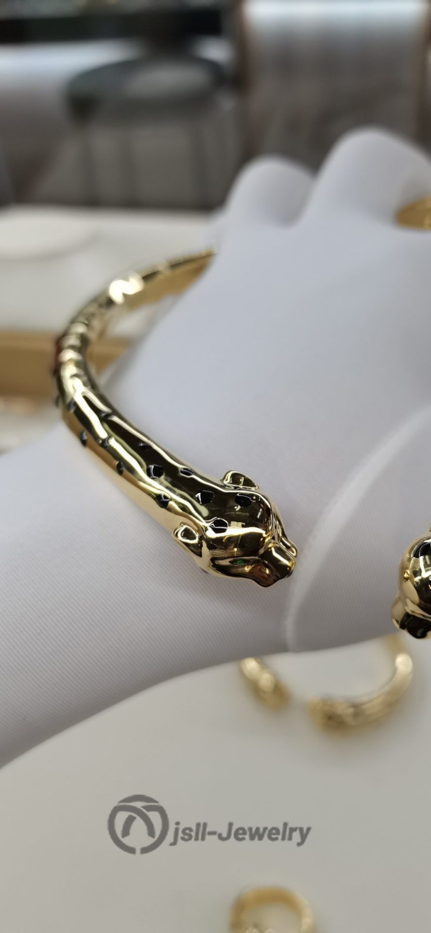 Jsll-Jewelry | 18k gold Edition luxury two-headed leopard head collar