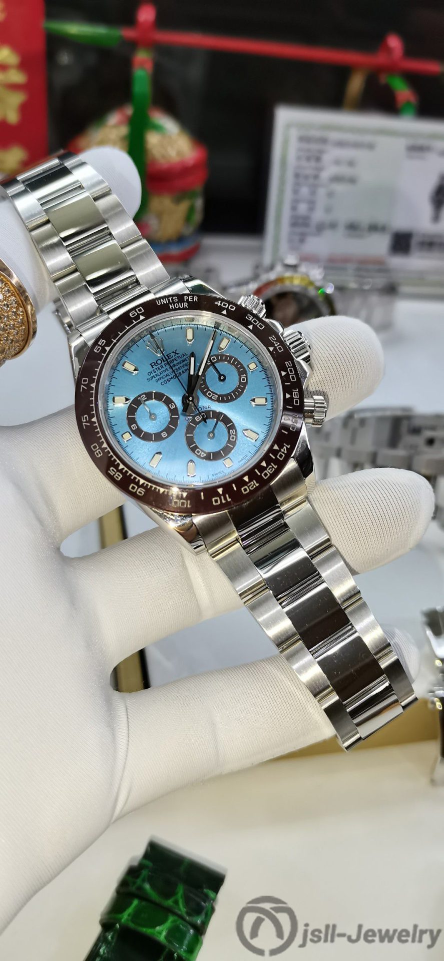 Jsll-Jewelry | Ditona Ice Blue Platinum Watch (Gold plated)