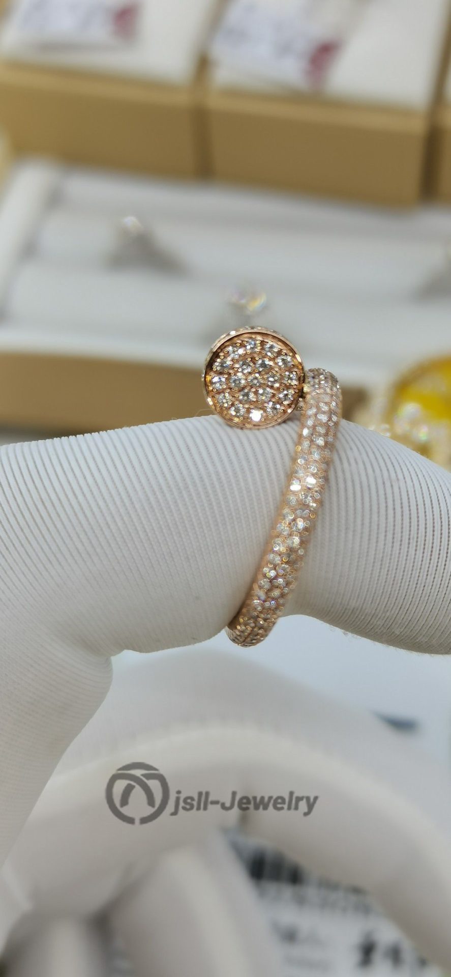 Jsll-Jewelry | 18-karat rose gold diamond  iron nails ring