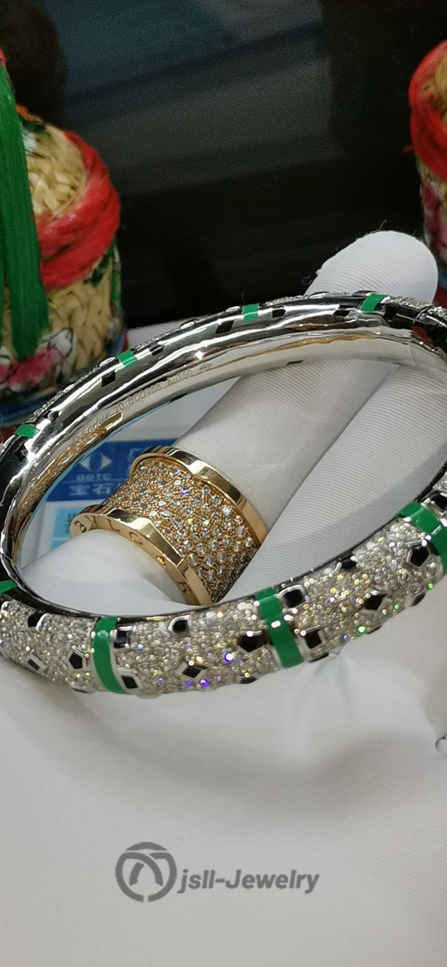 Jsll-Jewelry | 18K white gold Panthere bracelet with diamond