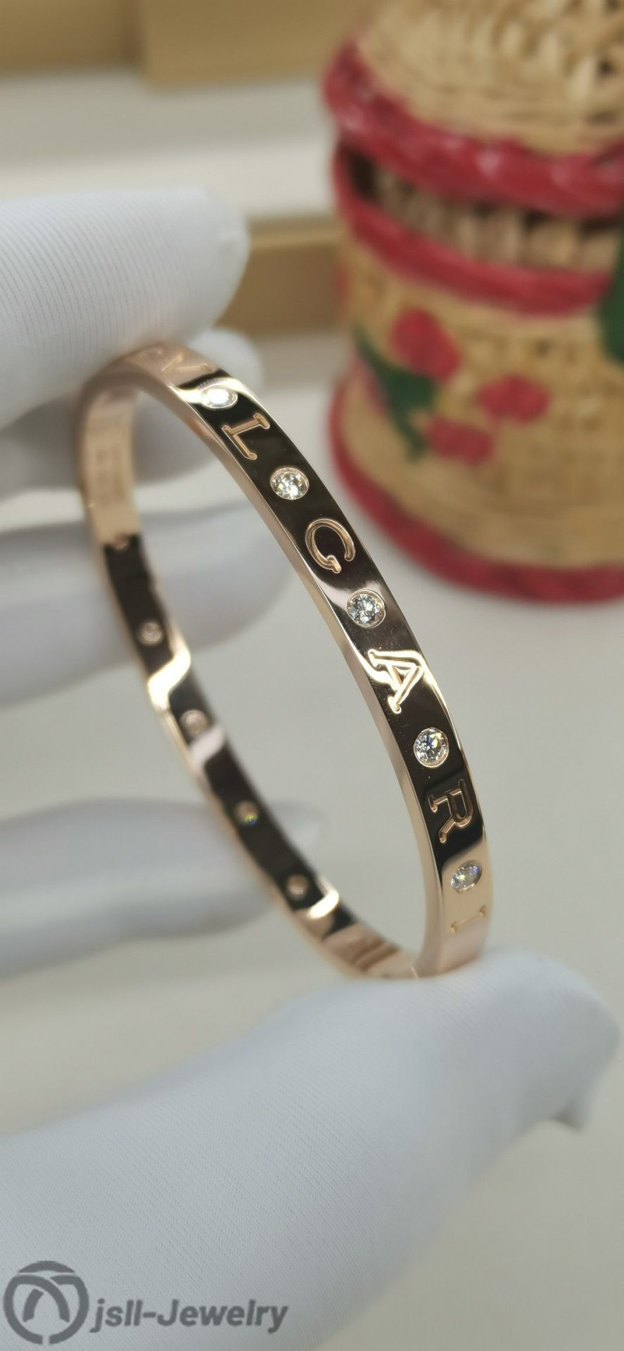 Jsll-Jewelry | 18K rose gold Classic 12 diamond bracelet