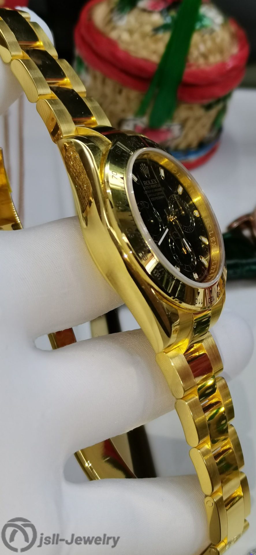 Jsll-Jewelry | Automatic Mechanical Black Face Ditona Gold Watch (Gold plated)