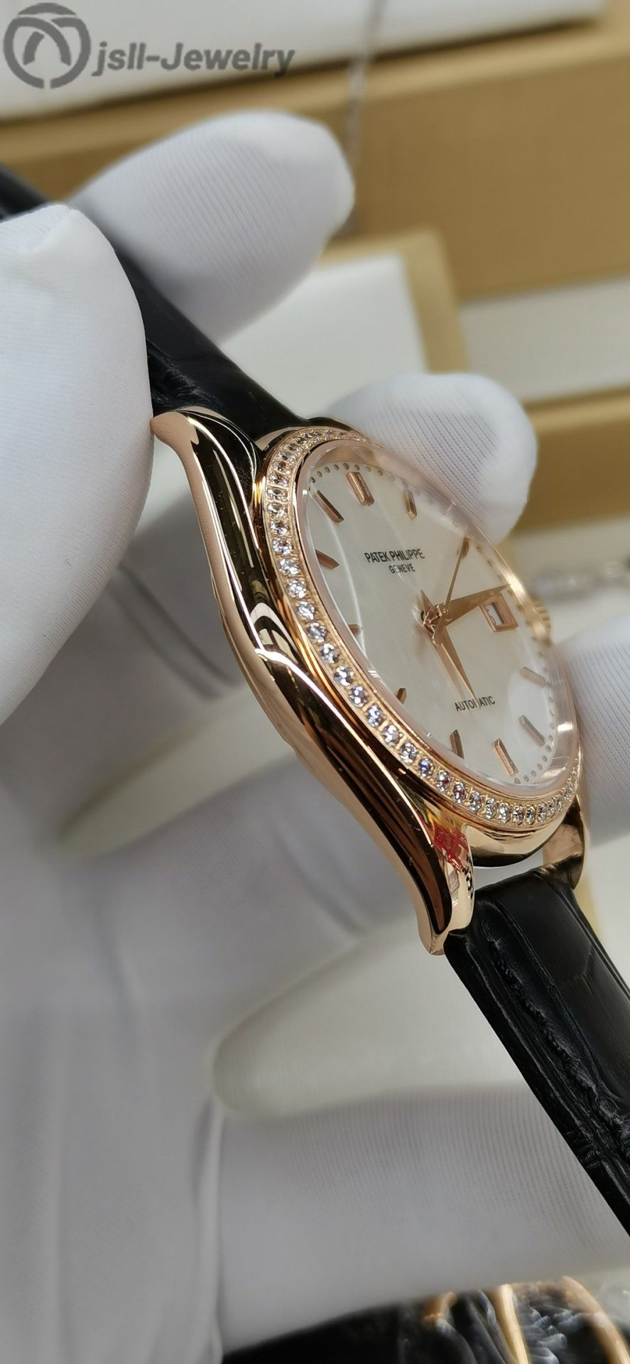 Jsll-Jewelry | Swiss New Machine Classic Three Pin Calendar Rose Gold Watch (gold plated)