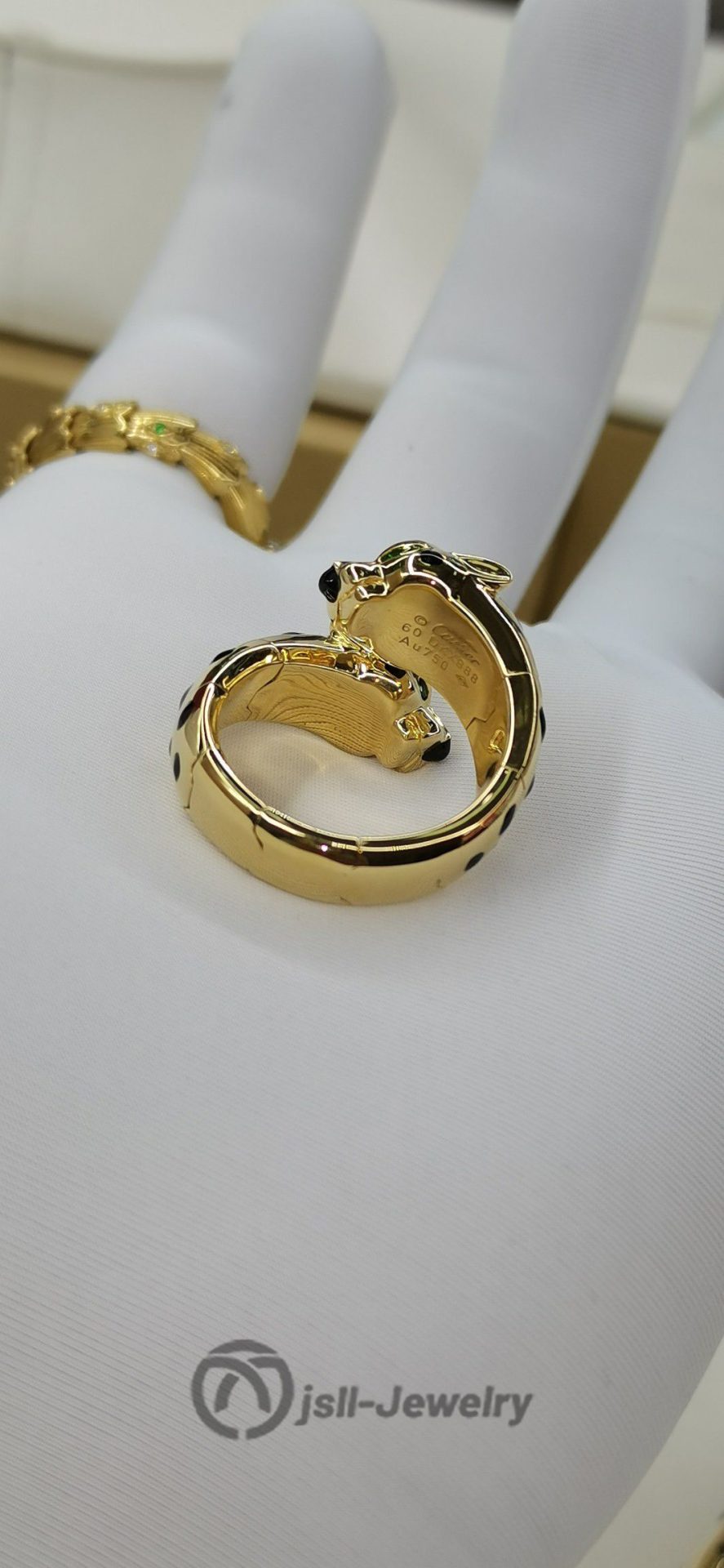 Jsll-Jewelry | 18K gold double leopard head big ring