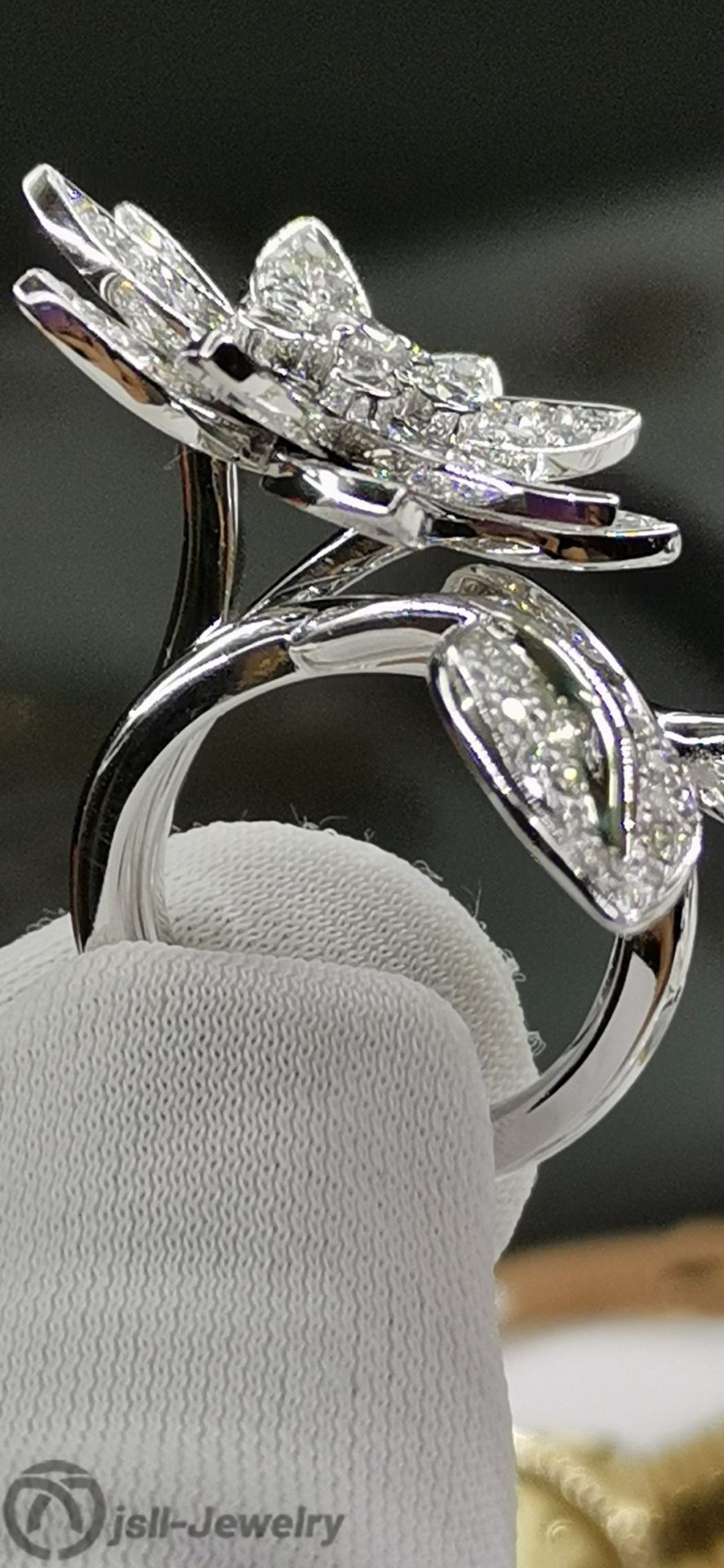 Jsll-Jewelry | 18K white gold ring with diamonds