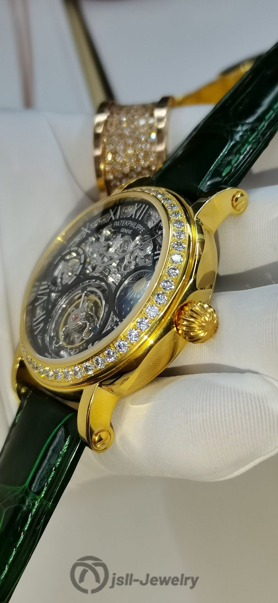 Jsll-Jewelry | Top carved, polishing process, Swiss gold watch (gold plated)