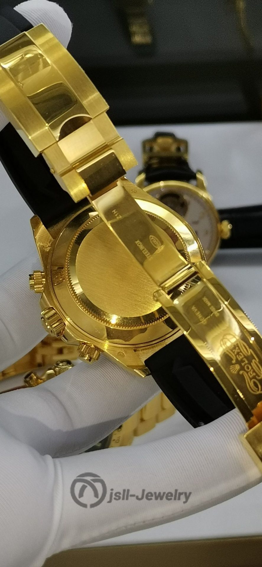 Jsll-Jewelry | Green Face Ditona Gold Watch (gold plated)