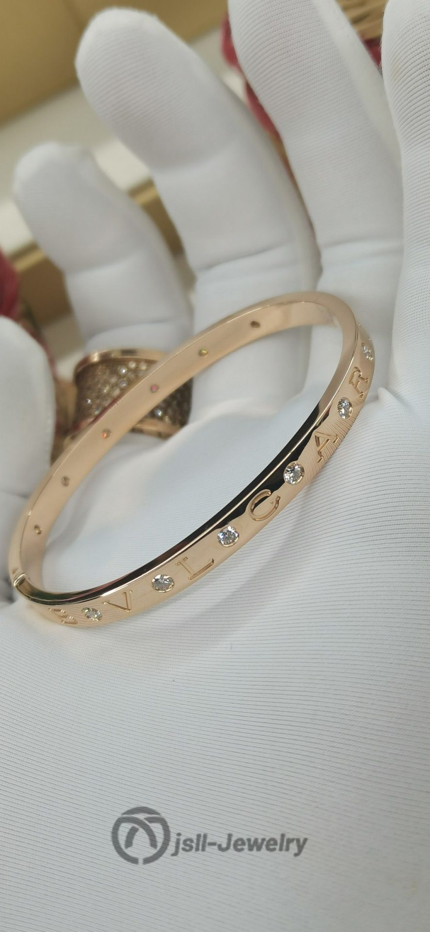 Jsll-Jewelry | 18K rose gold Classic 12 diamond bracelet