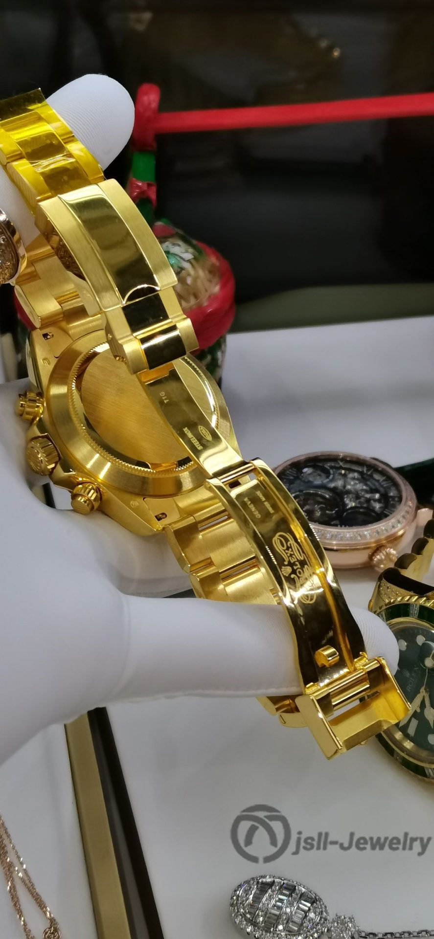 Jsll-Jewelry | Automatic Mechanical Black Face Ditona Gold Watch (Gold plated)