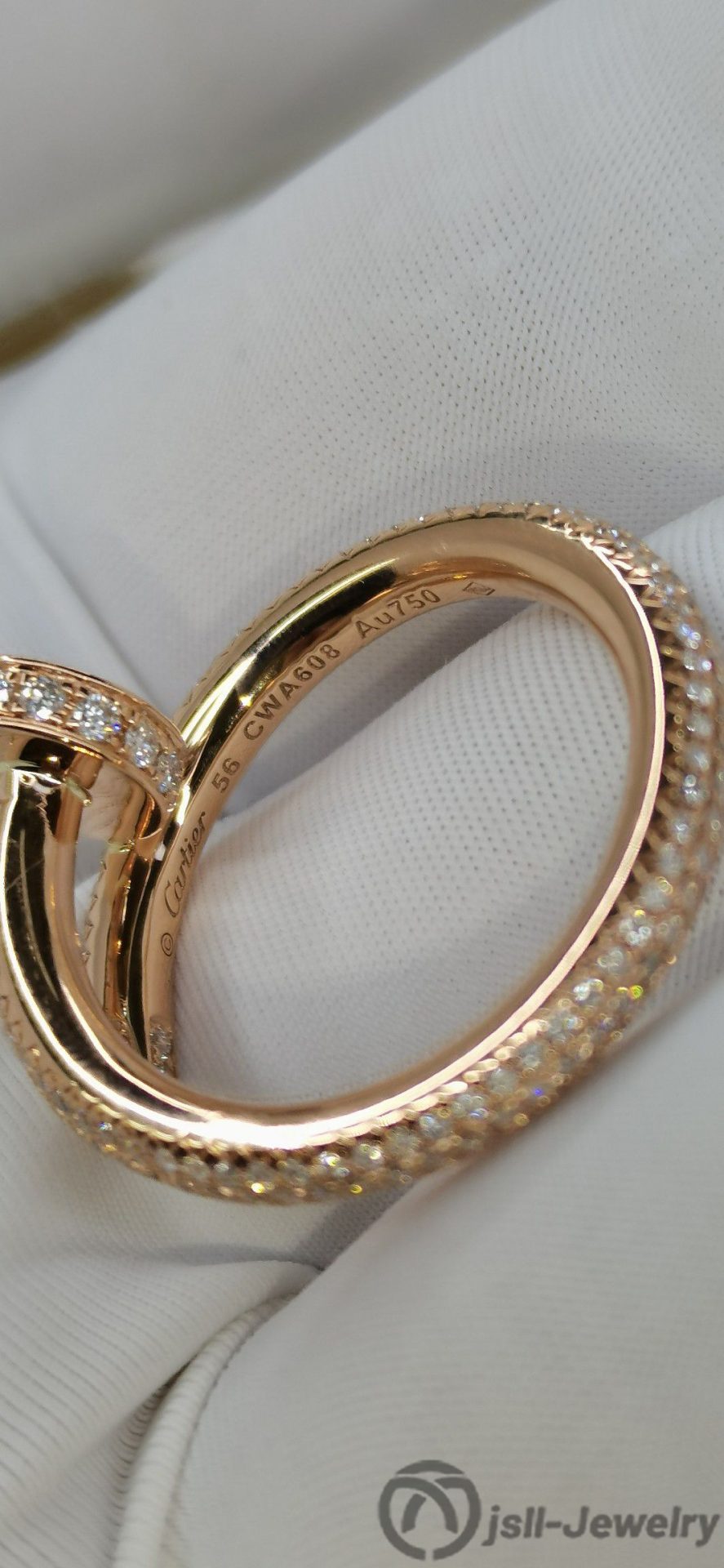 Jsll-Jewelry | 18-karat rose gold diamond  iron nails ring