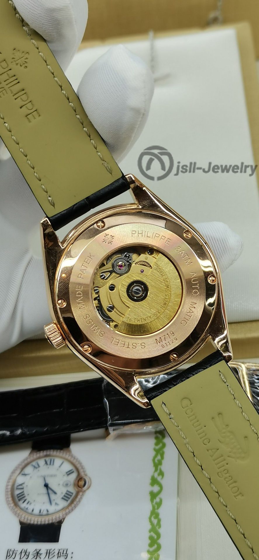 Jsll-Jewelry | Swiss New Machine Classic Three Pin Calendar Rose Gold Watch (gold plated)