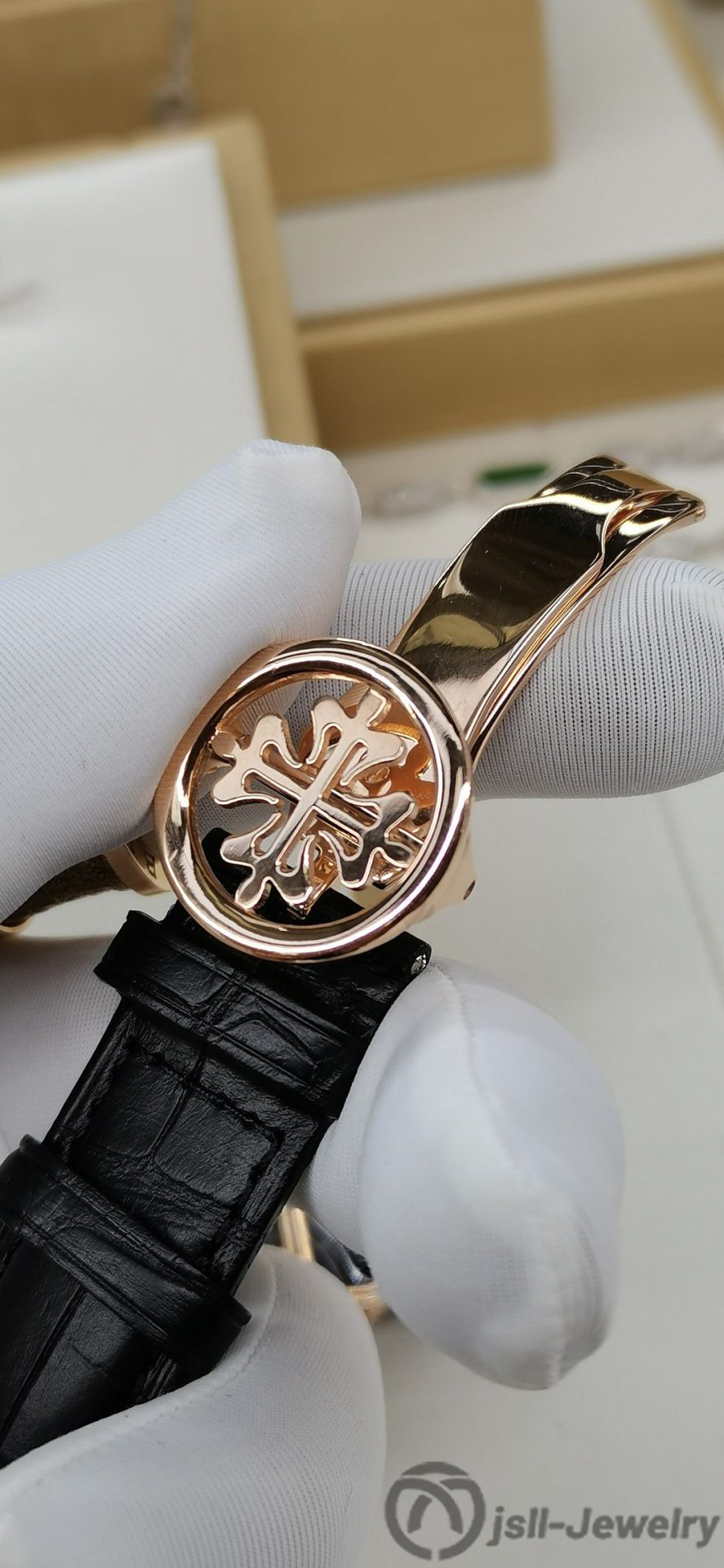 Jsll-Jewelry | Swiss New Machine Classic Three Pin Calendar Rose Gold Watch (gold plated)