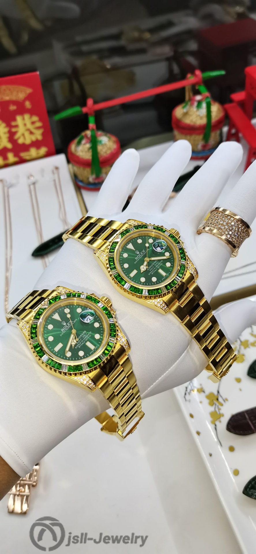 Jsll-Jewelry | 24K Gold N Factory Green Water Ghost Watch (gold plated)