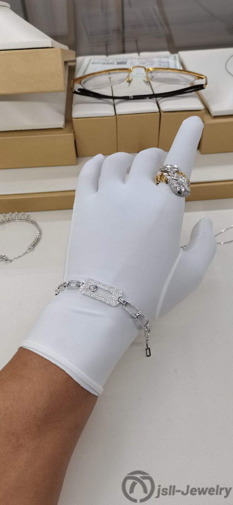 Jsll-Jewelry | 18K white gold with diamonds bracelet