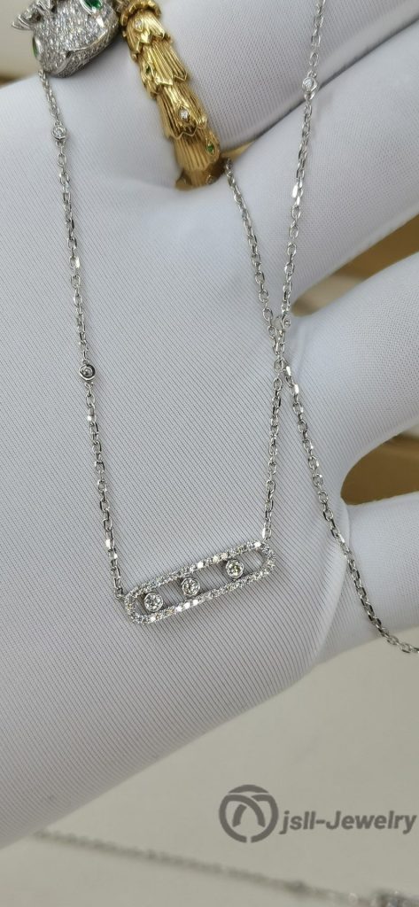 Jsll-Jewelry | 18K white gold with diamonds necklace