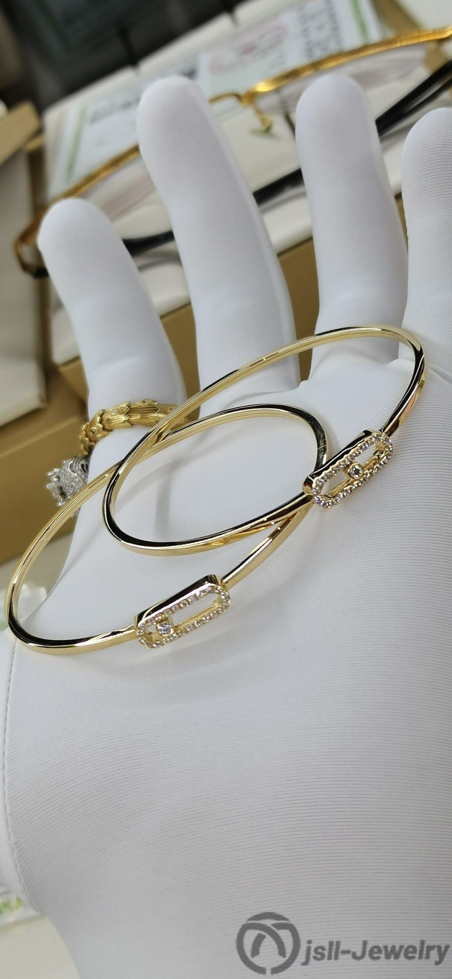 Jsll-Jewelry | 18K gold set with diamonds bracelet