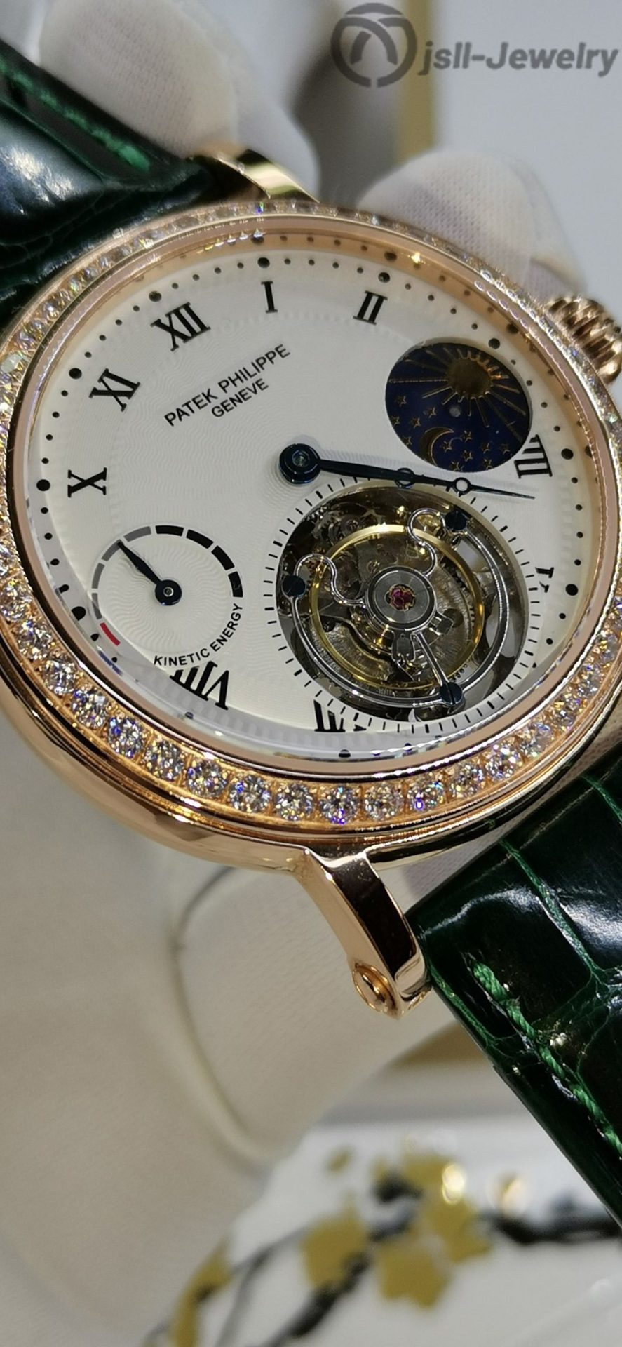 Jsll-Jewelry | Swiss True Tourbillon with Carved movement Rose Gold Watch (gold plated)