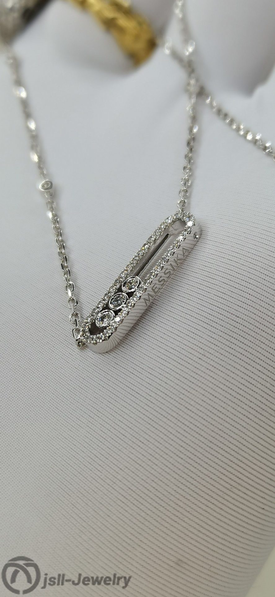 Jsll-Jewelry | 18K white gold with diamonds necklace