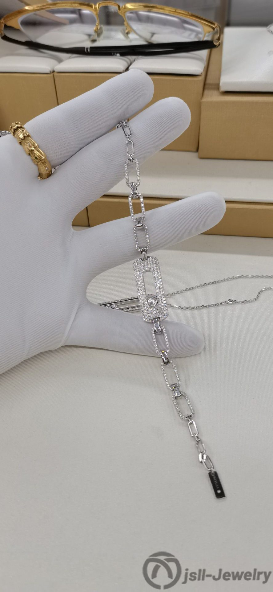 Jsll-Jewelry | 18K white gold with diamonds bracelet