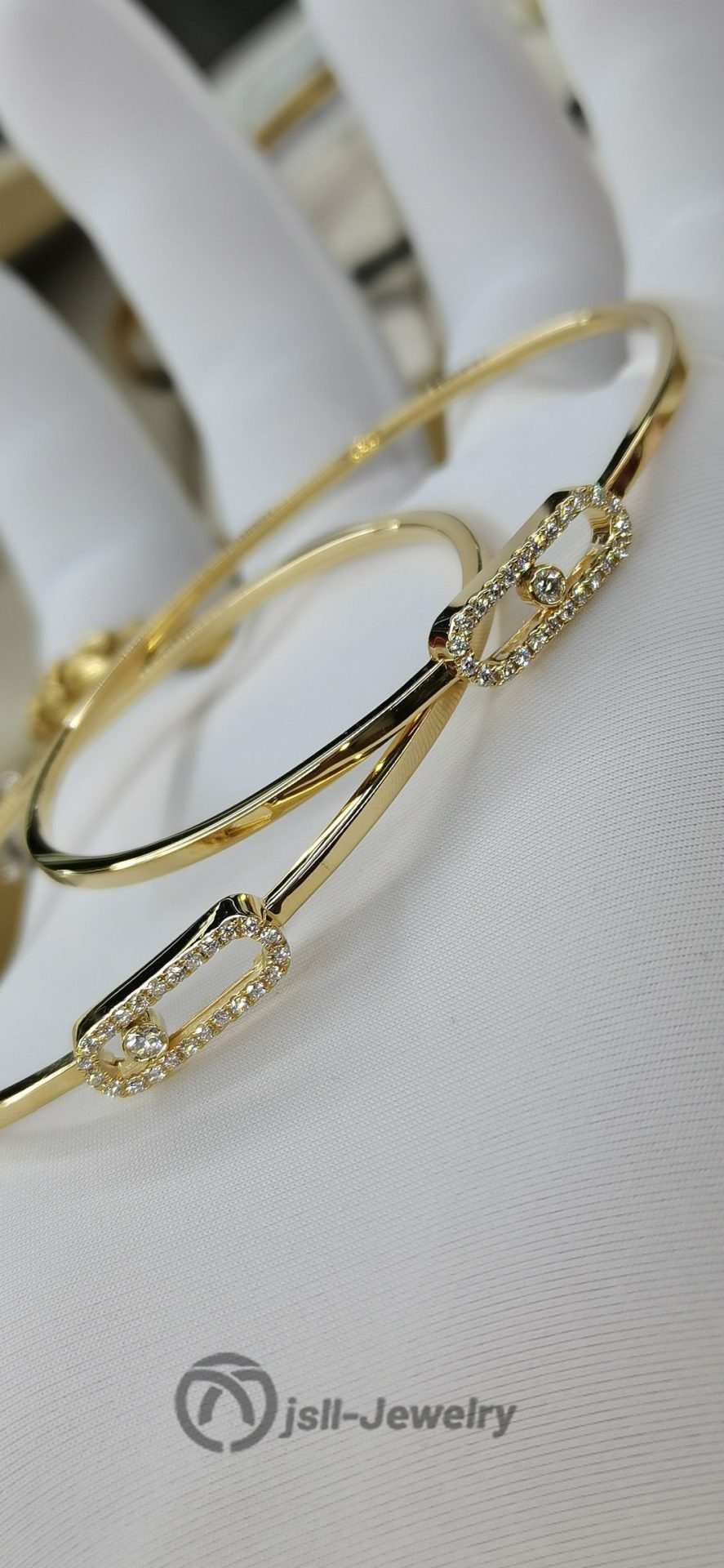 Jsll-Jewelry | 18K gold set with diamonds bracelet