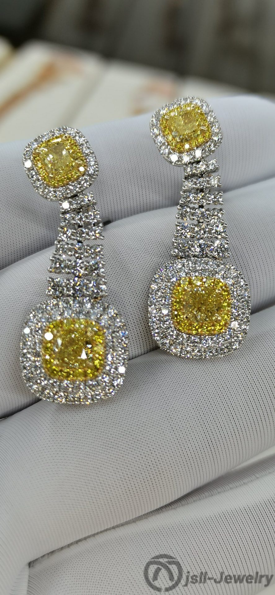 Jsll-Jewelry | Goddess fashion wear yellow diamond ear racket