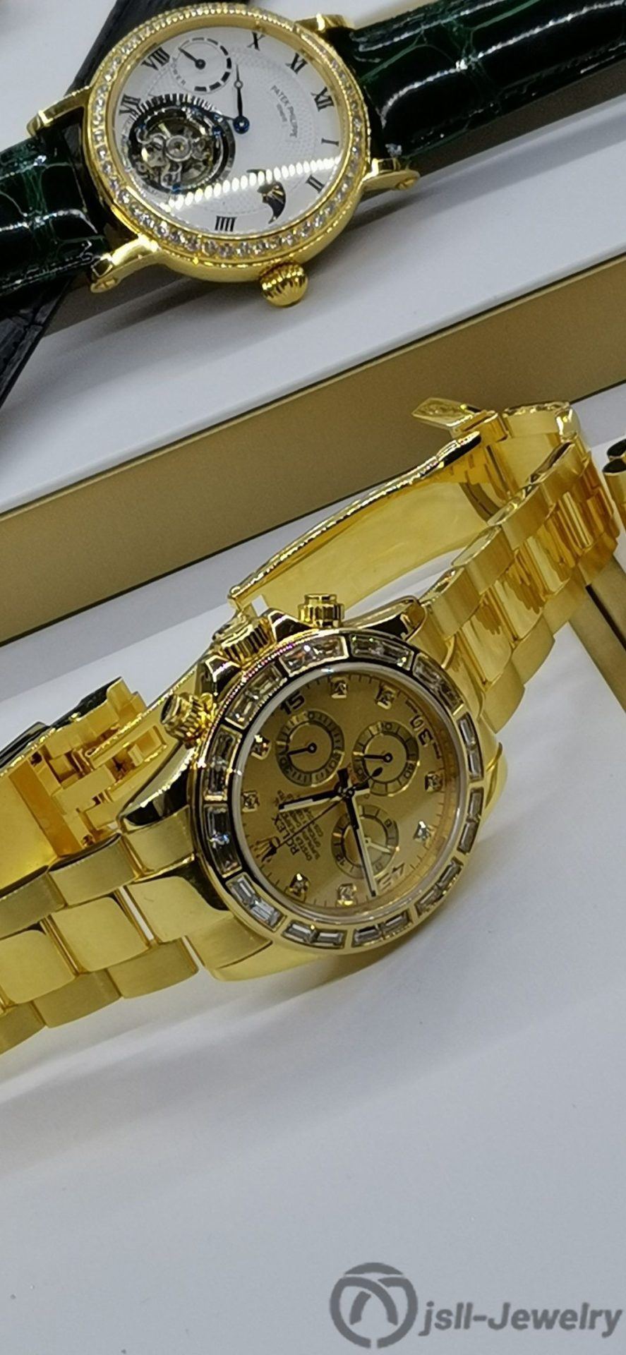 Jsll-Jewelry | Ditona Square Diamond Automatic Mechanical Gold Watch (Gold plated)