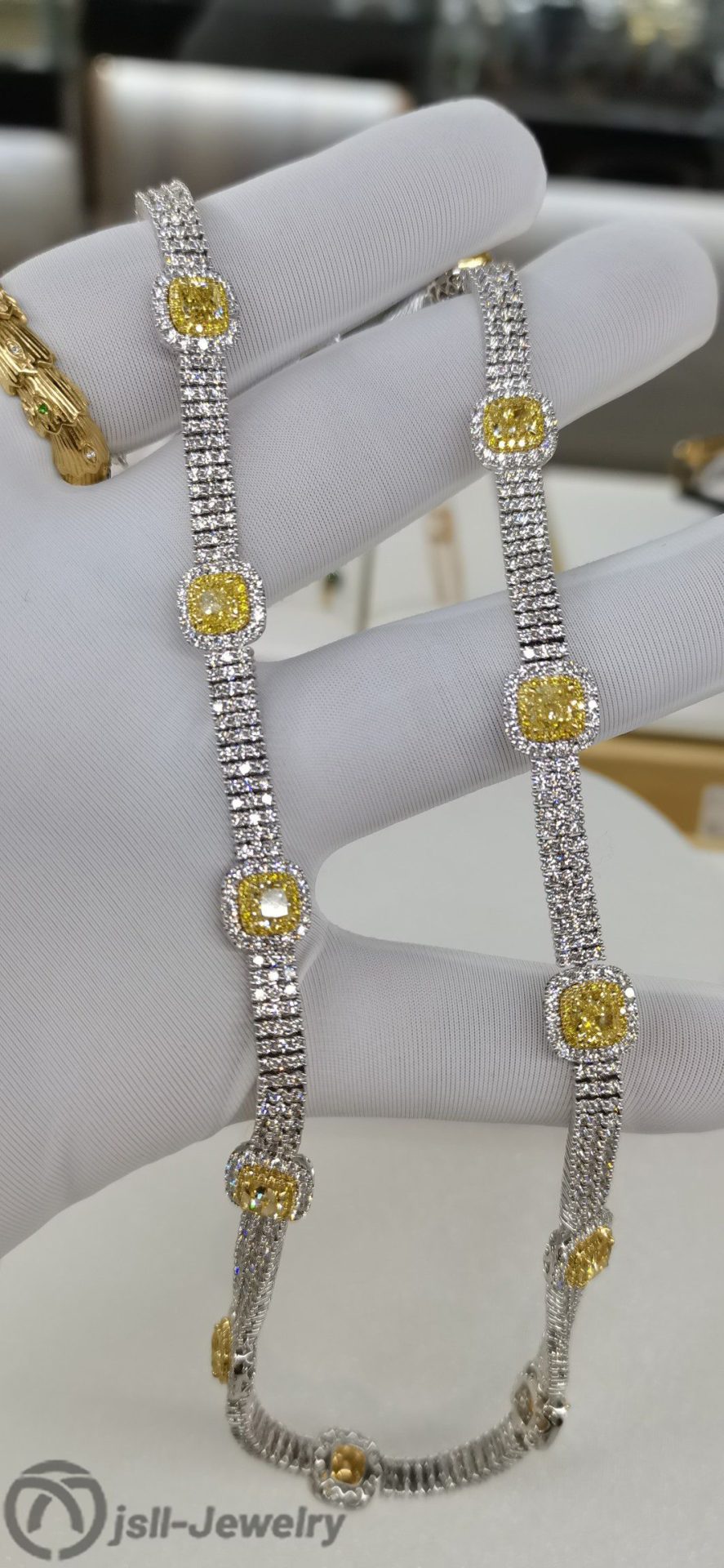 Jsll-Jewelry | Goddess fashion wear yellow diamond necklace