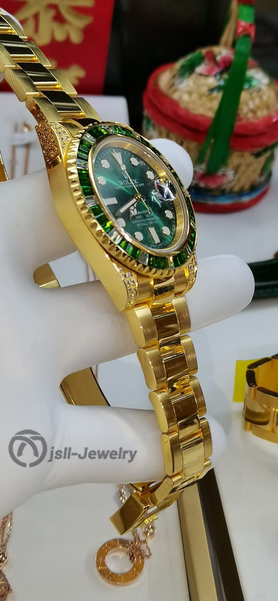 Jsll-Jewelry | 24K Gold N Factory Green Water Ghost Watch (gold plated)