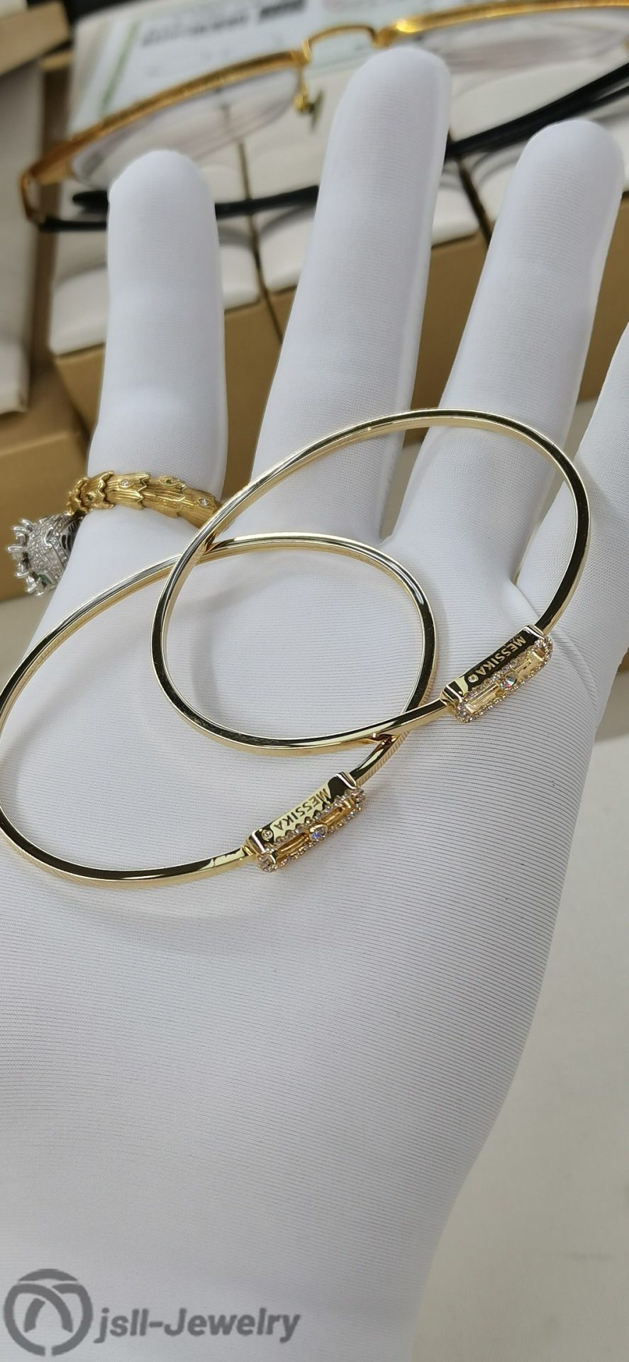 Jsll-Jewelry | 18K gold set with diamonds bracelet