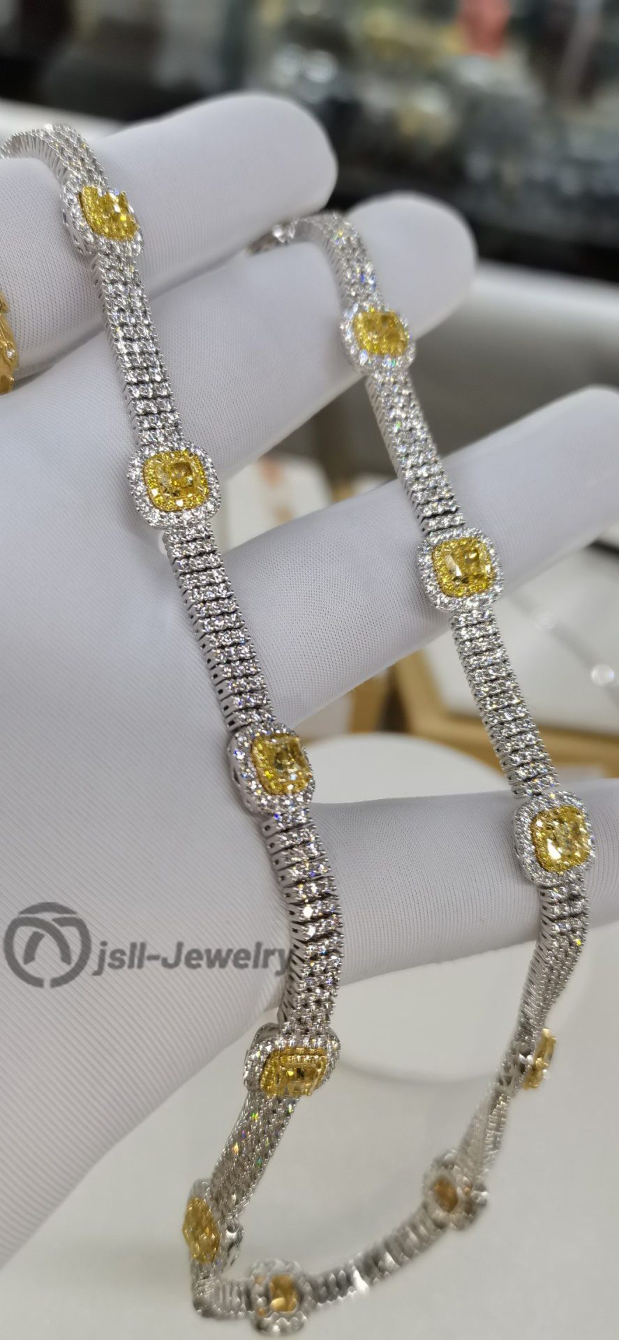 Jsll-Jewelry | Goddess fashion wear yellow diamond necklace