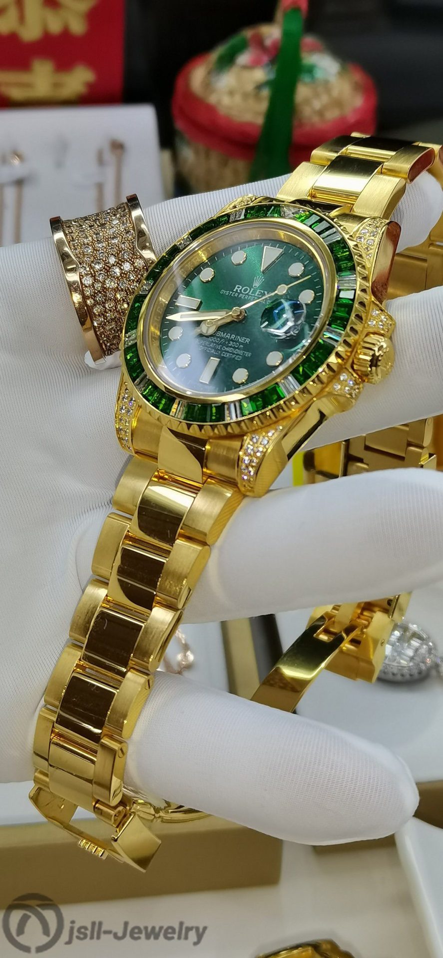 Jsll-Jewelry | 24K Gold N Factory Green Water Ghost Watch (gold plated)