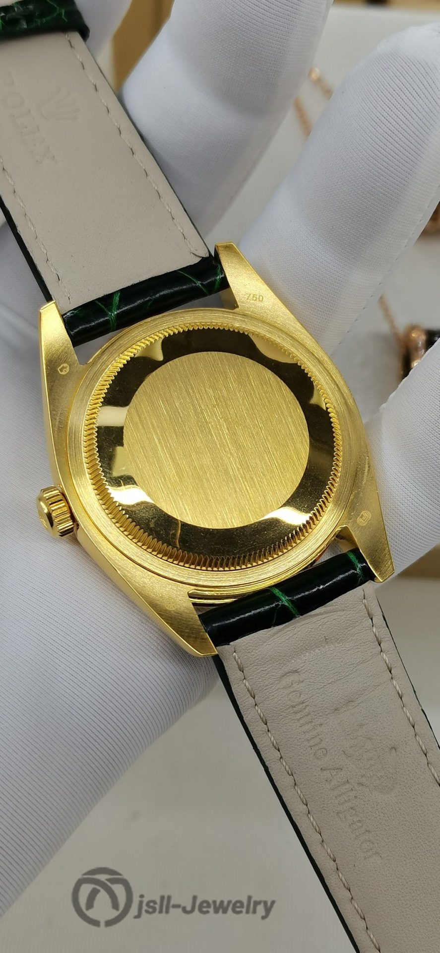 Jsll-Jewelry | Top Swiss new machine: Green face Journal watch (gold plated)